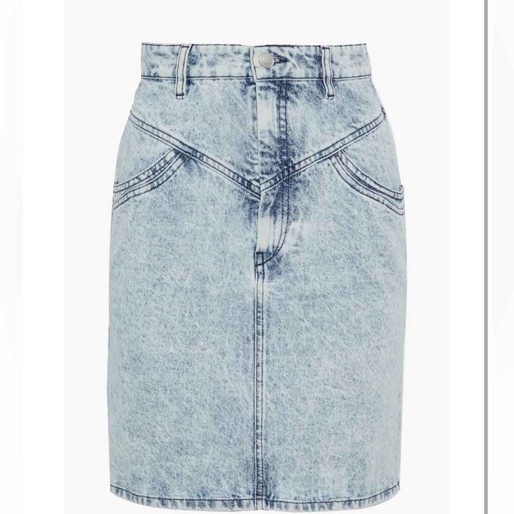 ISABEL MARANT
Lorina acid-wash denim mini skirt